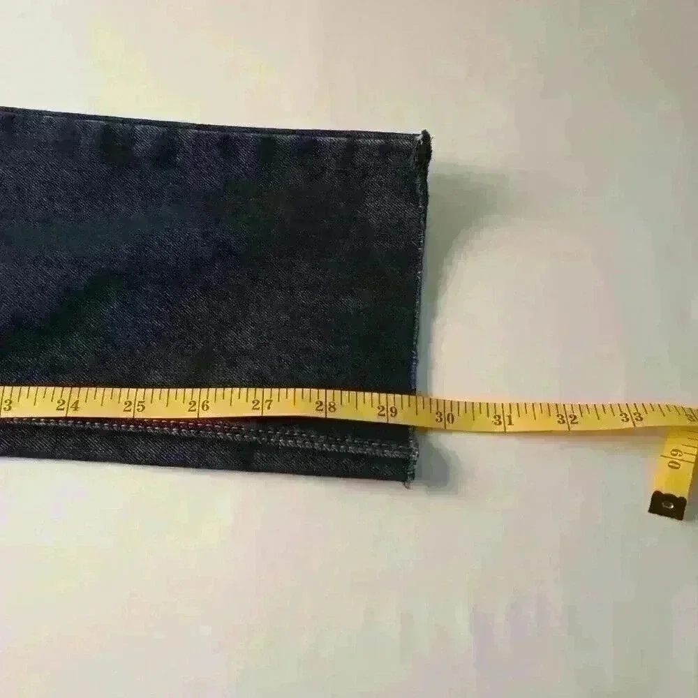 Lands' End Women Low Rise Straight Leg Fit 1 Jeans Dark Wash Blue Size 2 Stretch